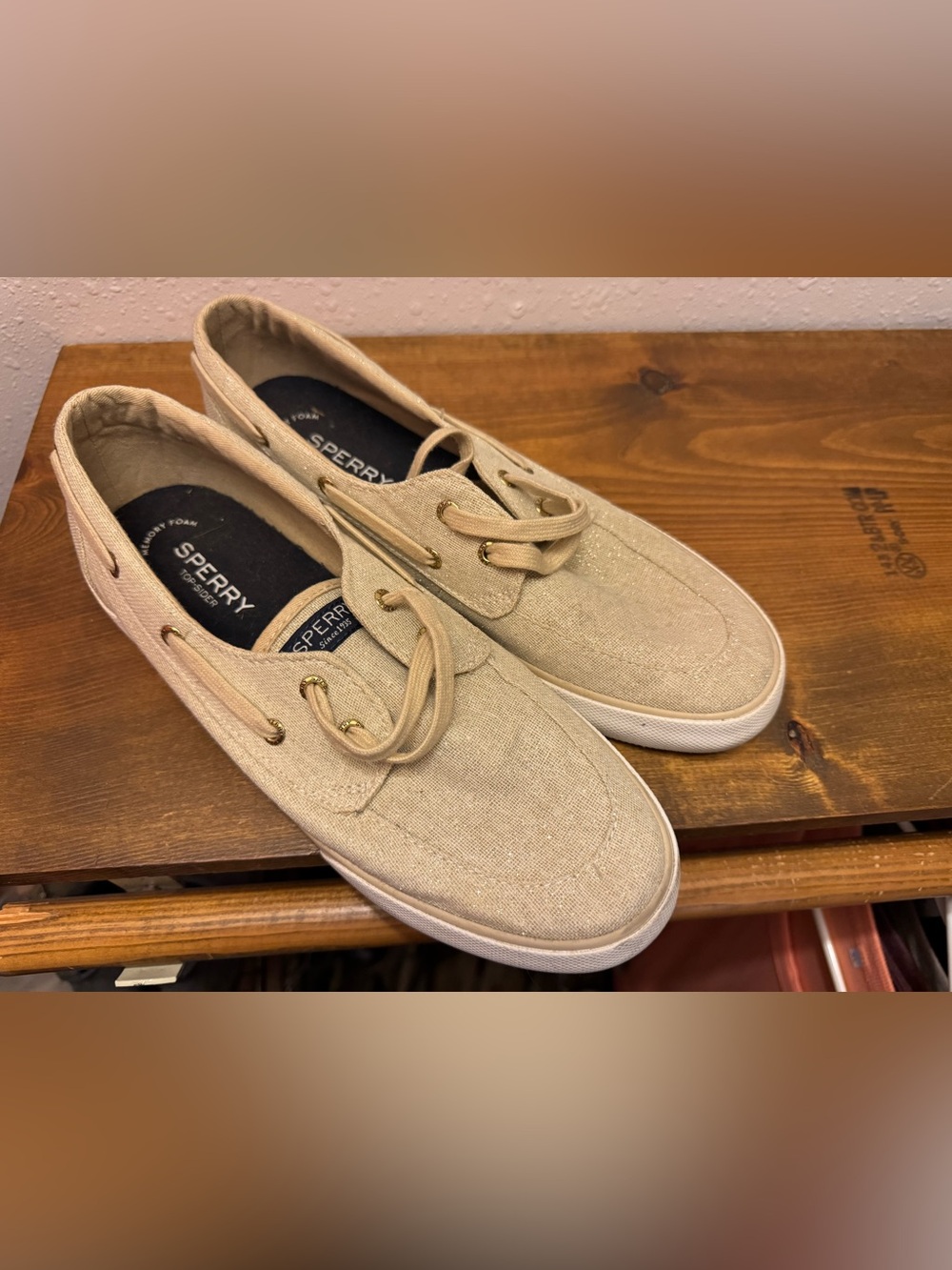 Sperry women’s Canvas Boat Shoes in Beige
